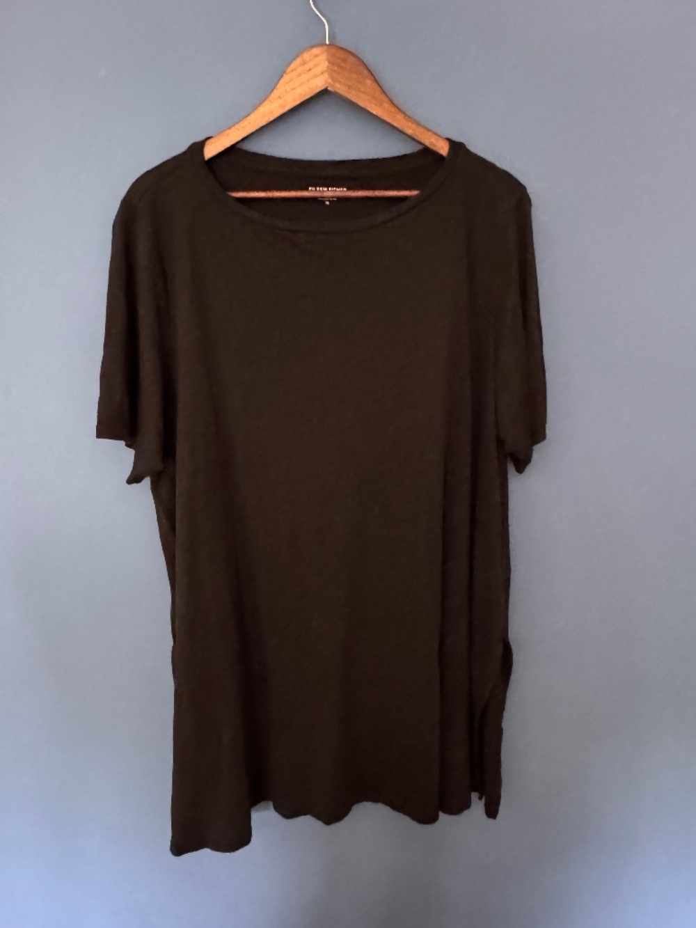Eileen Fisher Women's Organic Linen Black Tunic Size 1X